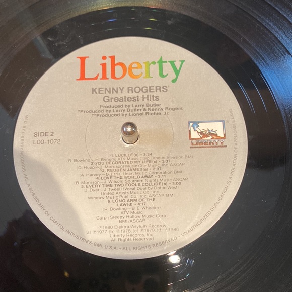 Kenny Rogers Greatest Hits! Cellophane w/ price!Vintage Vinyl, original owner!🔥 - Picture 5 of 7